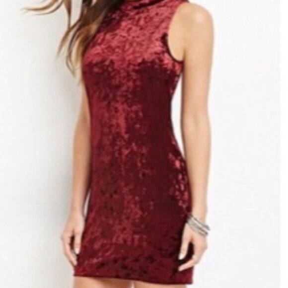 Red crush Velvet velour Dress moody whimsigoth feminine witchy romantic burnout - Picture 7 of 9